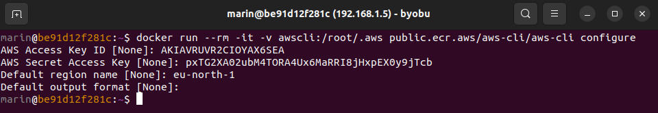 configure AWS CLI