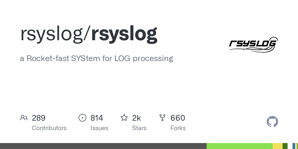 Screenshot of Rsyslog Github