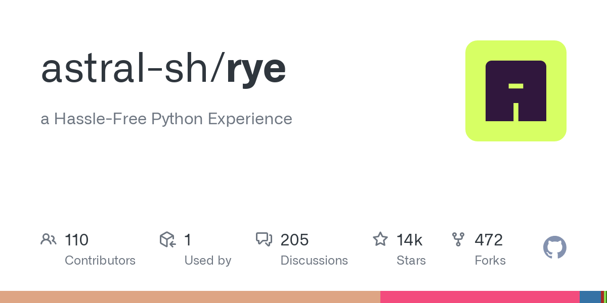 Screenshot of Rye Github page