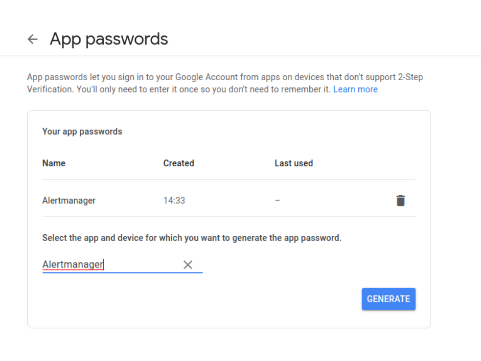 App passwords