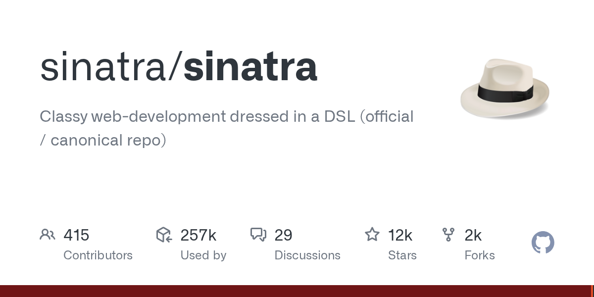 Screenshot of Sinatra