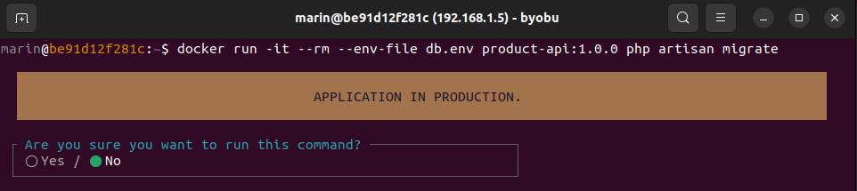 confirm migration